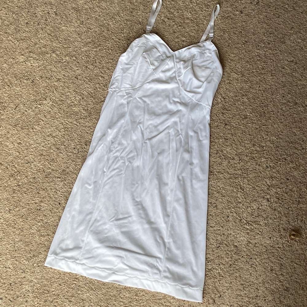 Sears White Satin “Doesn’t Slip”